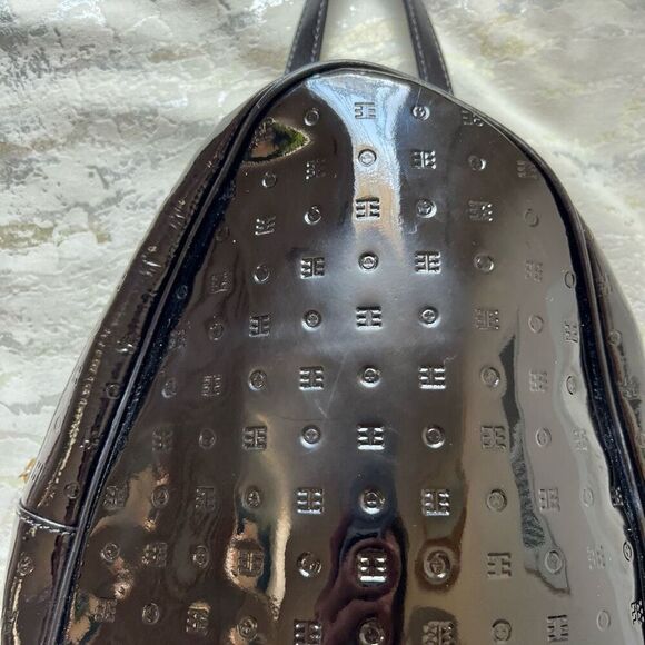 Arcadia Black Patent Mini Back Pack READ DESCRIPTION - Picture 3 of 14